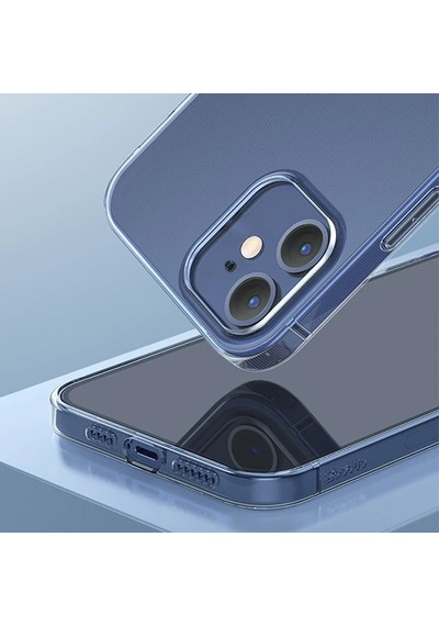 Baseus Simple Case Apple iPhone Uyumlu 12 Mini 5.4 İnce Silikon Şeffaf - Kılıf- 5775