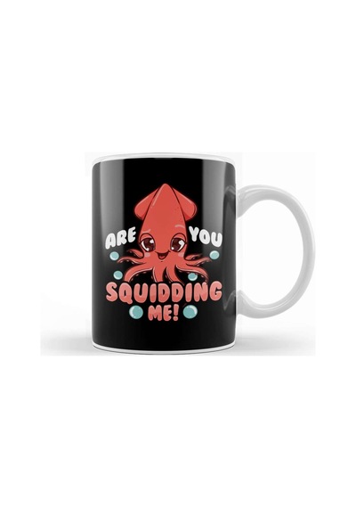 Funny Are You Squidding Me Squid Pun Kupa Bardak Porselen Karışık