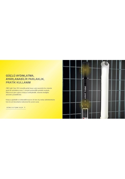 Zmr Light Tube Usb Ve Güneş Enerjisi İle Şarj Edilebilir Katlanabilir Şişirilebilir Led Aydınlatma