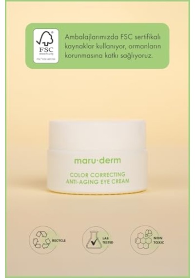 Maruderm Anti-aging Aydınlatıcı Göz Kremi Alfa-arbutin, Kafein & Peptit Kompleksi İle Koyu Halka Ve Kırışıklık Görünümüne Karşı, 15 Ml