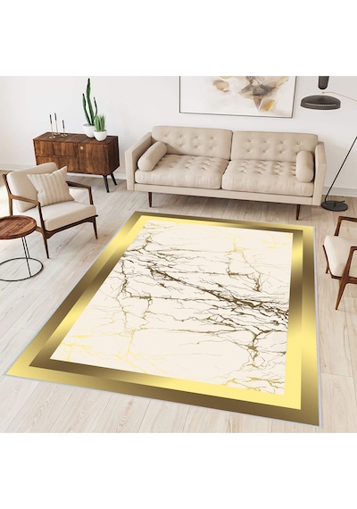 Rovigo Home Dijital Baskı Yıkanabilir Kaymaz Taban Salon Halısı RVG0317-SD493 Çok Renkli