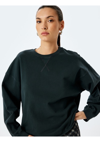 Koton Pamuklu Bisiklet Yaka Uzun Kollu Oversize Sweatshirt Antrasit 5sak10200ek Antrasit Koton Pamuklu Bisiklet Yaka Uzun Kollu Oversize Sweatshirt Antrasit 5sak10200ek Antrasit