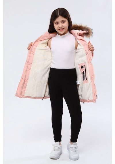 Benitto Kids Kız Çocuk Kaban 1249-pembe Pembe
