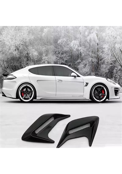 Üniversal Piano Black Kaput Çamurluk Venti Izgarası Sağ Sol Scoop