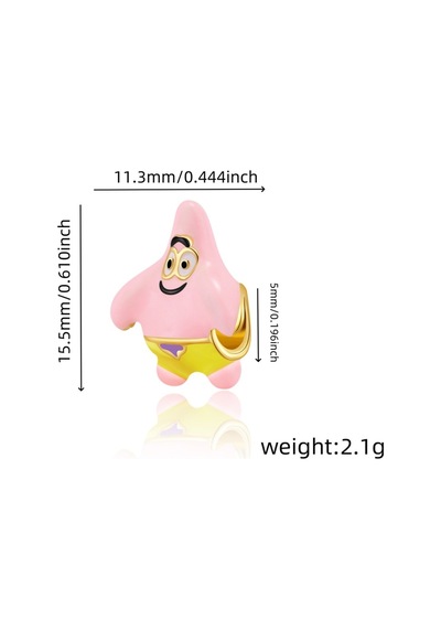 Süngerbob Patrick Charm Gümüş Kaplama