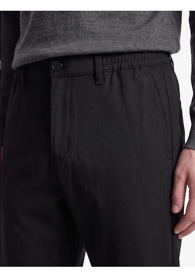 Koton Viskon Karışımlı Cepli Beli Lastikli Düğmeli Slim Fit Pileli Kumaş Pantolon Siyah 7wam40082nw Koton Viskon Karışımlı Cepli Beli Lastikli Düğmeli Slim Fit Pileli Kumaş Pantolon Siyah 7wam40082nw