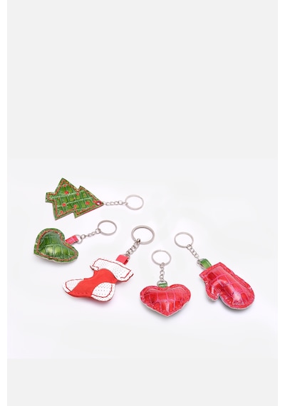 Hand Made Christmas Özel Hediyelik Eldiven Yeşil &kırmızı Anahtarlık Kırmızı