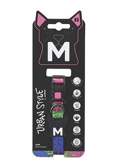 M-pets Urban Style Lava Köpek Boyun Tasması Xsmall 15,2-25,4 Cm 244-58058.01 Çok Renkli