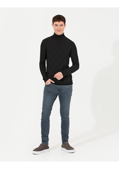 Pierre Cardin Erkek Siyah Triko Kazak 50259851-vr046 Siyah