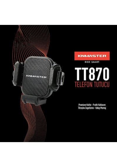 KNMASTER TT-870 Titreşim Önleyicili Motosiklet Telefon Tutucu