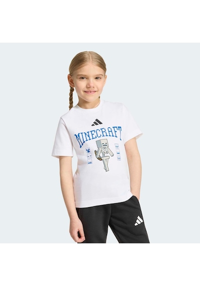 Adidas Minecraft Çocuk Beyaz Tişört Kh3196
