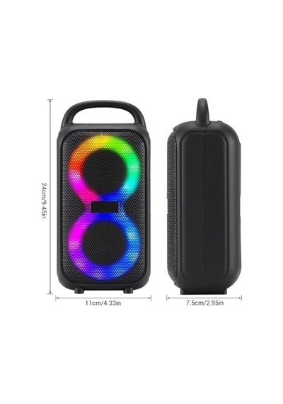 Ht-983 Taşınabilir Bluetooth Hoparlör 2 3 Hoparlör 6w Rgb Tws Destekli Tf Card Usb Müzik Kutusu