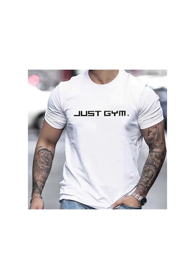 Caddemia Yaz Moda Rahat Spor Gevşek Sadece Spor Mektubu Baskılı Yuvarlak Boyun Kısa K Beyaz 2XL Caddemia Yaz Moda Rahat Spor Gevşek Sadece Spor Mektubu Baskılı Yuvarlak Boyun Kısa K Beyaz 2XL