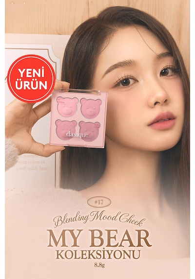 Dasique Karıştırılabilir Renk Tonlarına Sahip 4lü Jel Allık Blending Mood Cheek 17 Mauve Bear 17 Mauve Bear
