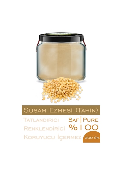 %100 Saf Tahin Susam Ezmesi Bi Kavanoz 330 Cc. Cam Kavanozda Katkısız 1. Sınıf Tahin Taze Çekim