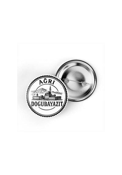 5 Adet İğneli Çanta Rozeti - Doğubayazıt - Ağrı - 44 MM Çok Renkli