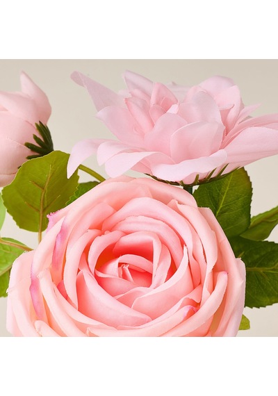 Deco Vazolu Şakayık - Pembe - 21 Cm Çok Renkli
