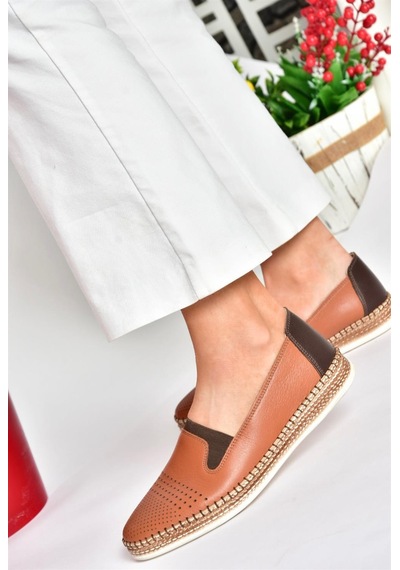Fox Shoes P555003703 Taba Hakiki Deri Günlük Kadın Ayakkabı Taba-hakiki Deri Taba