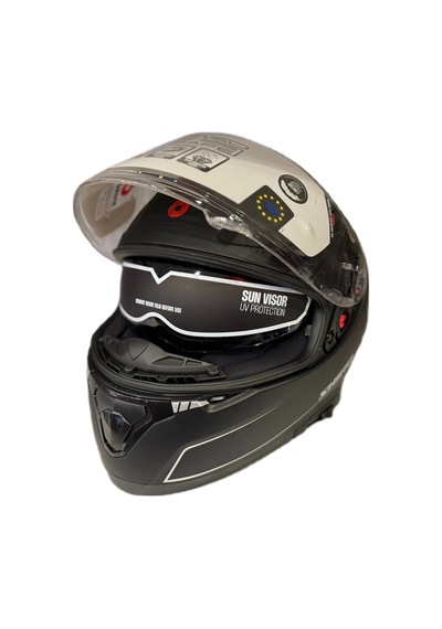 Shiro Katana Sv Joker Kapalı Kask Mat Siyah