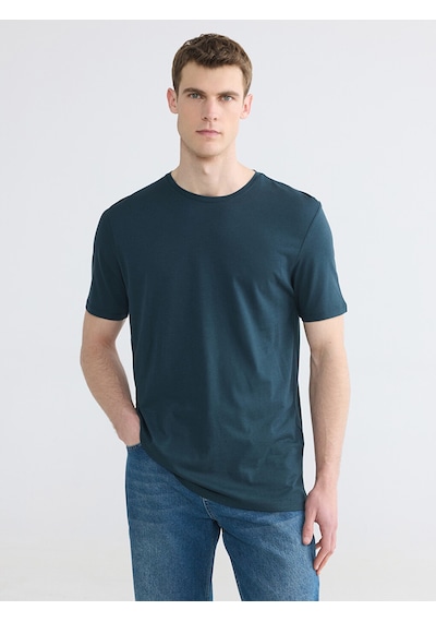 Lcwaıkıkı Classic Petrol Slim Fit Basic Soft Touch Tişört