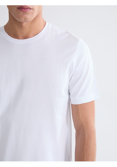 Lcwaıkıkı Classic Beyaz %100 Pamuk Regular Fit Basic Tişört