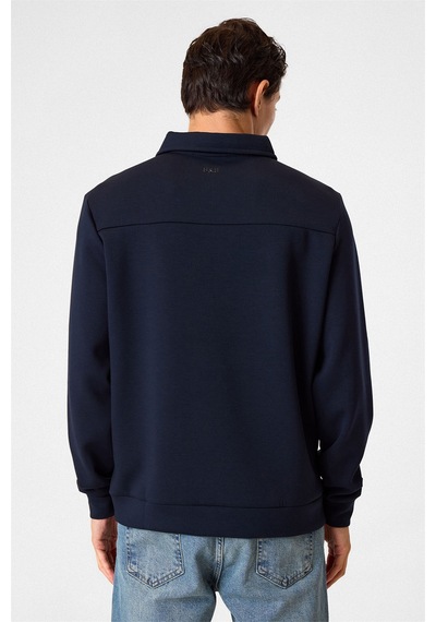 Backandbond Lacivert Fermuarlı Bordo Sweatshirt