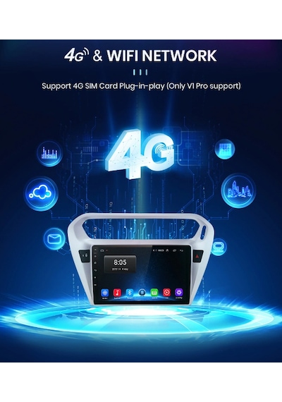 Peugeot 301- C-Elysee Android 9'' Multimedya Navigasyon 2+16Gb