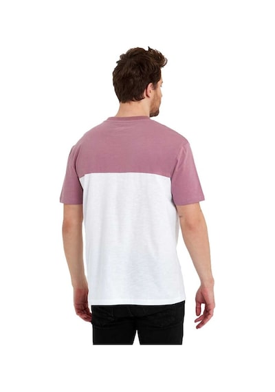 Erkek Bisiklet Yaka Blok Renkli Regular Fit Baskılı Tişört 001
