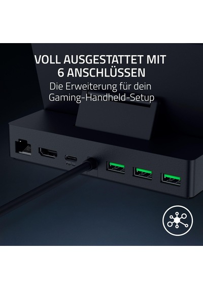 Razer Elde Taşınabilir Dock Chroma - Mobil Oyun Veya Tablet Cihazları İçin 6 Bağlantı Noktalı Hdmı Şarj Merkezi 3x Usb A, 1x Hmdı, 1 Usb-c 100w Geçişli Şarj, 1x Gbe Siyah Razer Elde Taşınabilir Dock Chroma - Mobil Oyun Veya Tablet Cihazları İçin 6 Bağlantı Noktalı Hdmı Şarj Merkezi 3x Usb A, 1x Hmdı, 1 Usb-c 100w Geçişli Şarj, 1x Gbe Siyah