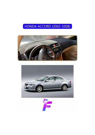 Honda Accord 2002-2008 Uyumlu Torpido Örtüsü Yansıma Önleyici Kolay Montaj Tam Koruma F41 Mavi