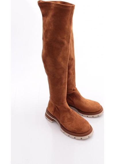 Dgn 4006 Kadin Knee High Çizme TABA SÜET