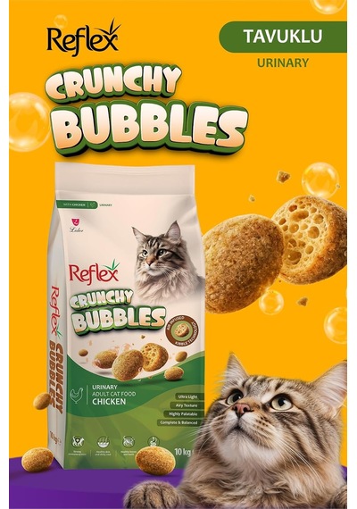 Crunchy Bubbles Urinary Tavuklu Yetişkin Kedi Maması 10 Kilogram
