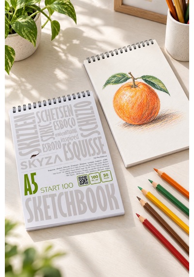 Skyza Start 100 Gr/m² A5 Sketchbook Eskiz Defteri 100 Syf, 50 Yaprak