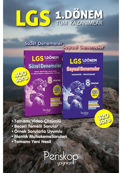 Lgs 1. Dönem Sözel 8 Li Denemeler Türkçe,din,inkılap,ingilizce