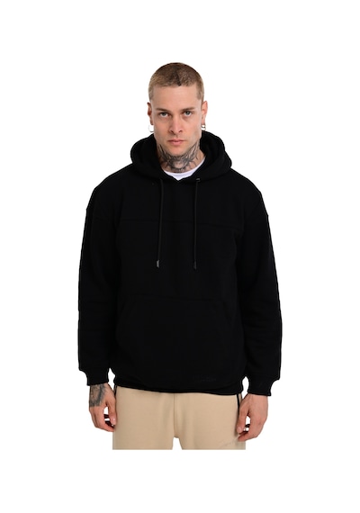 Sportive Lerida Hoodie Erkek Siyah Günlük Stil Sweatshirt 24ku001-syh Siyah