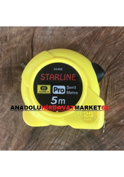Starline Çelik Şerit Metre 5 Metre 25 MM Profesyonel Metre N11.225