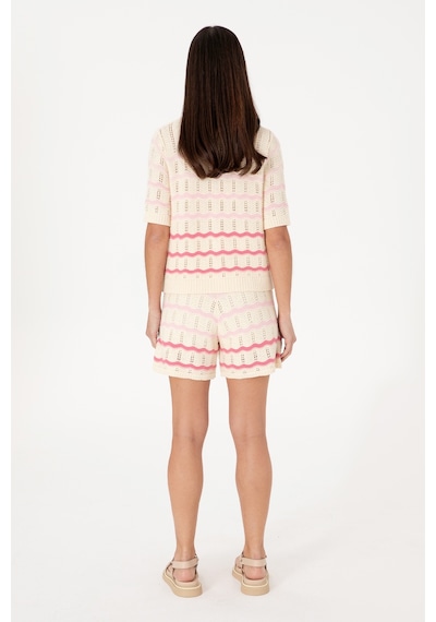 U.S. Polo Assn. Kadın Krem Triko Şort 50300925-VR071