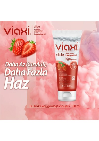 Viaxi Glide Çilekli Kayganlaştırıcı Jel 2 x 100 ML