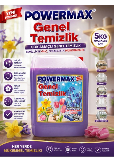 Powermax Genel Temizlik Çok Amaçlı Temizleyici 5 Kg Tekli
