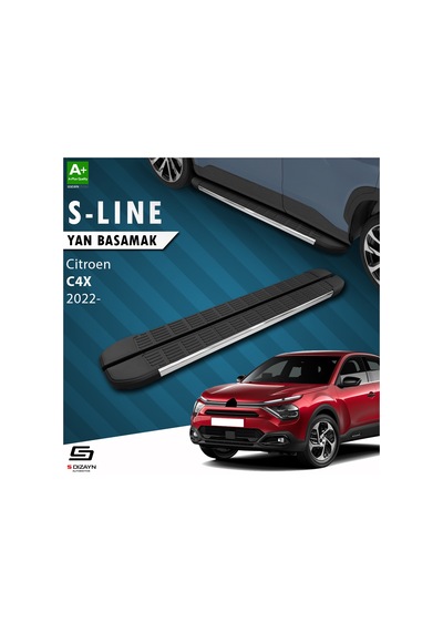 S-dizayn Citroen C4 X S-line Krom Yan Basamak 183 Cm 2022 Üzeri A+ Kalite