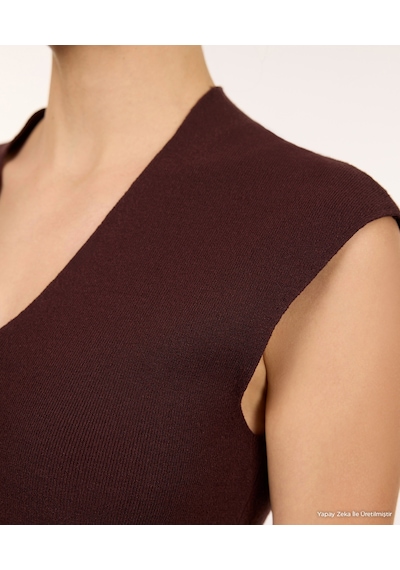 Yargıcı Regular V Yaka Yelek 26kkyl6009v 003 Kahverengi