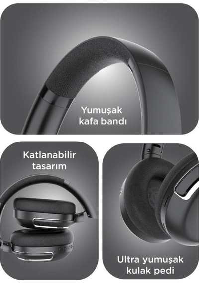 Başkenttekno HD60 Bluetooth Kulak Üstü Kablosuz Kulaklık