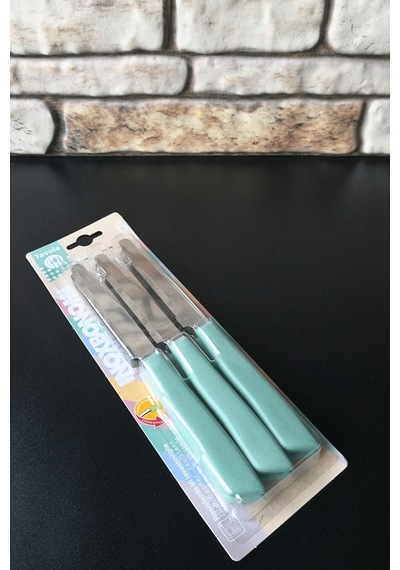 Inoxbonomı Tırtıklı Meyve Bıçağı -6 Adet -pastel Yeşil- Made İn İtaly Siyah