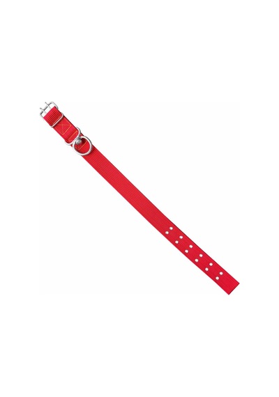 Savex Dokuma Köpek Boyun Tasması Kırmızı 5 80 Cm Fosforlu Sarı