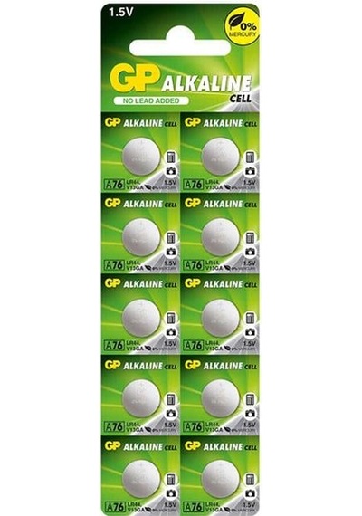 Gp A76 Lr44 Alkalin Ag-13 Pil A76f-2c10 10'lu Paket