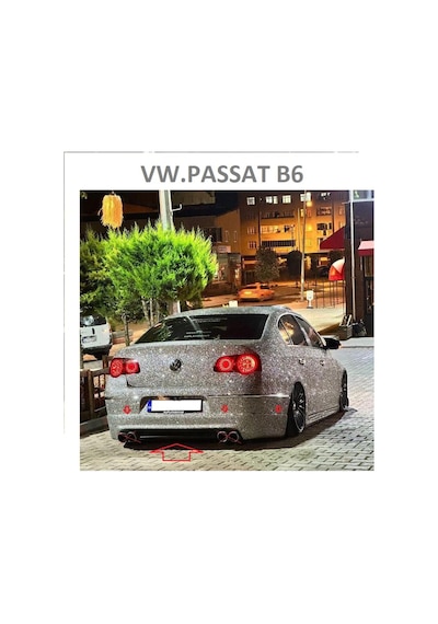 Passat B6 Arka Tampon Eki-fiberglass-boyasız