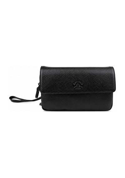 Alphaclub Bag Erkek Kahverengi Hakiki Deri Çok Bölmeli Bileklik Askılı El Çantası