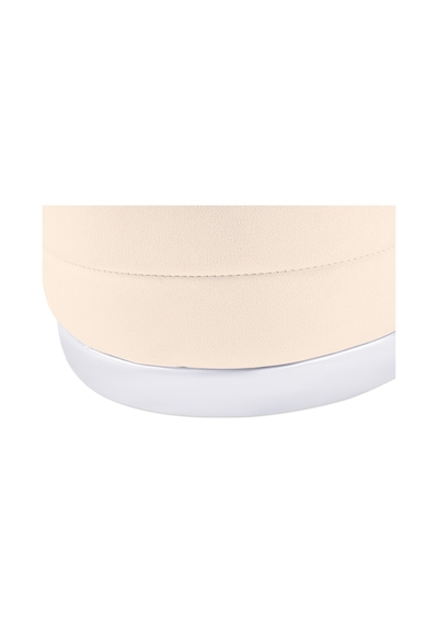 Lungo Roller Silver Kaplama Luxery Puf- Krem Babyface Kumaş Pofuduk Oturma Pufu&makyaj Pufu&bench