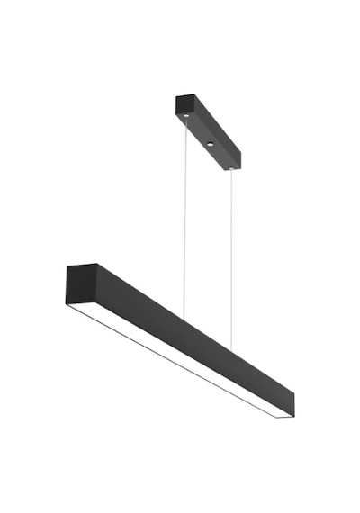 Lineer 150cm Siyah Kasa Ledli Sarkıt Modern Led Avize, Salon, Mutfak, Masa Üstü Avize 4000k G 4000k Gün Işığı
