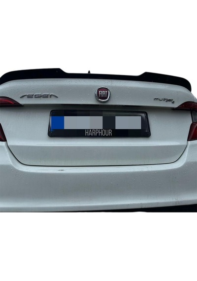 Fiat Egea Sedan Uyumlu İthal Bagaj Üstü Yarasa Spoiler Parlak Siyah Abs Plastik Pianoblack Spoyler